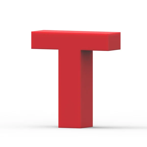 Right red letter T — Stock Photo, Image