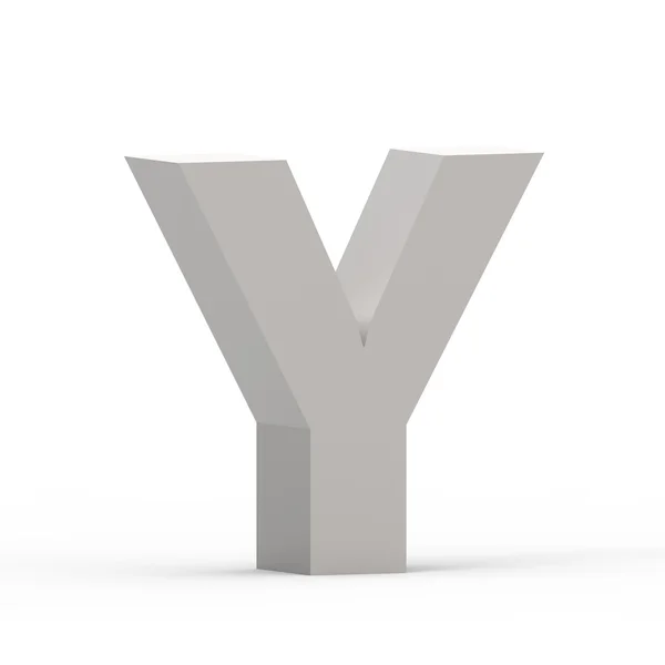 Матовый серый шрифт Y — стоковое фото
