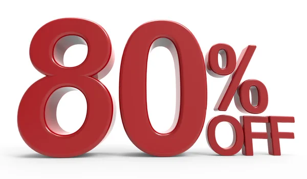 3d rendering of a 80% off symbol — Stock Photo, Image