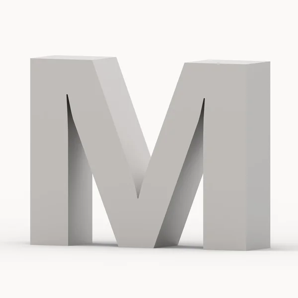Mattgraue Schrift m — Stockfoto