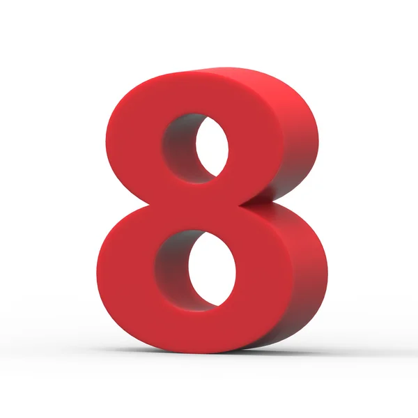 Right red number 8 — Stock Photo, Image