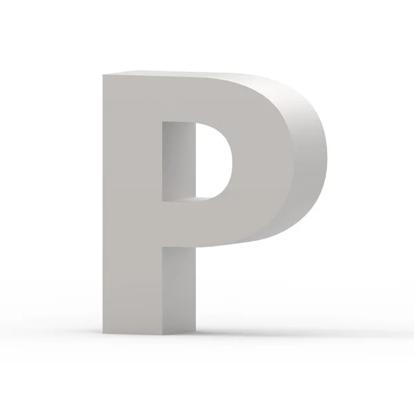 Матовий сірий шрифт P — стокове фото