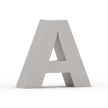 Mat gri yazı tipi A