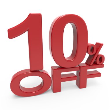 %10 sembolü 3D render