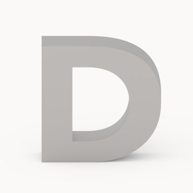 Mat gri yazı tipi D