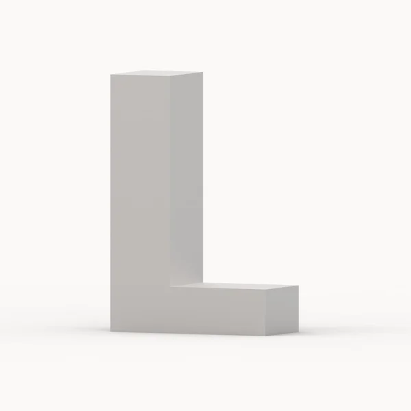 Mat grijs lettertype L — Stockfoto