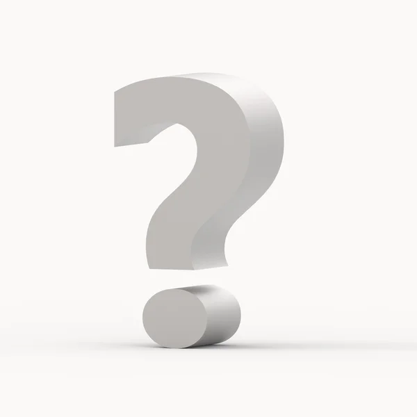 Grey question mark — Stock Photo, Image