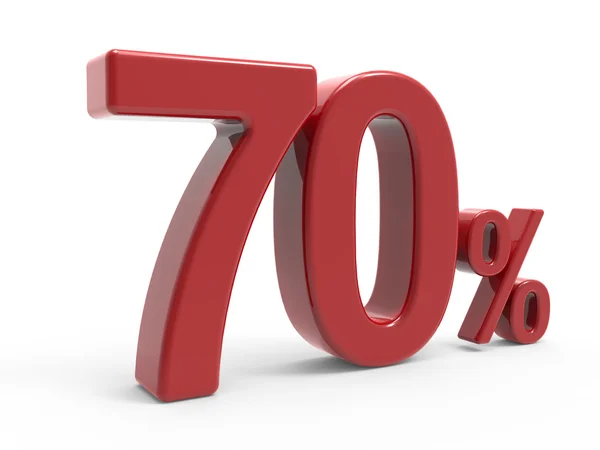 %70 sembolü 3D render — Stok fotoğraf