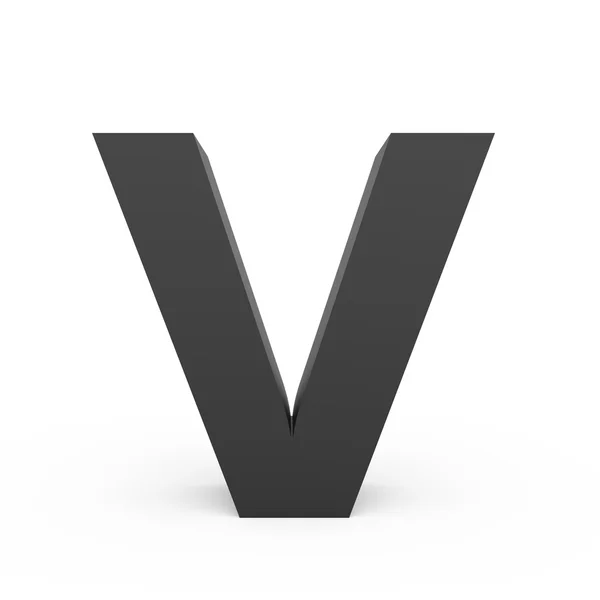 Mörk grå bokstaven V — Stockfoto