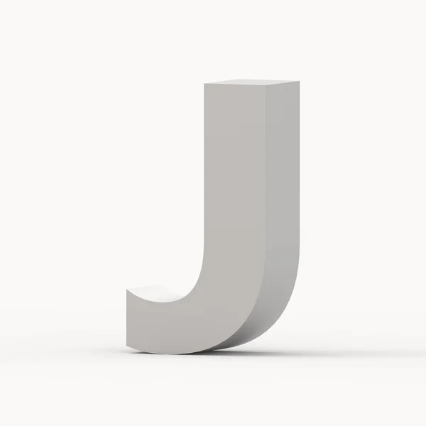 哑光灰色字体 J — 图库照片
