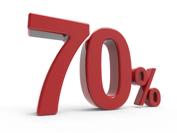 %70 sembolü 3D render — Stok fotoğraf