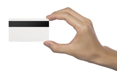 boş bir magcard holding