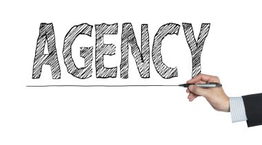 agency written by hand clipart