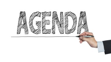 agenda written by hand clipart