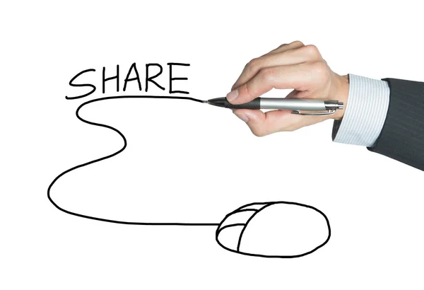 Share written by hand — Stock Photo, Image