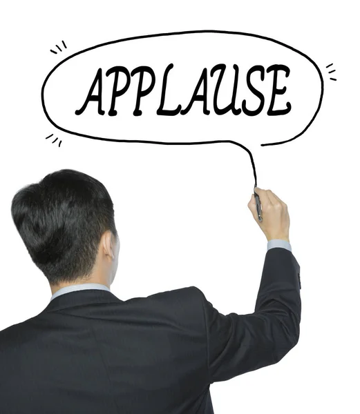 Applause written by man — Stock Photo, Image