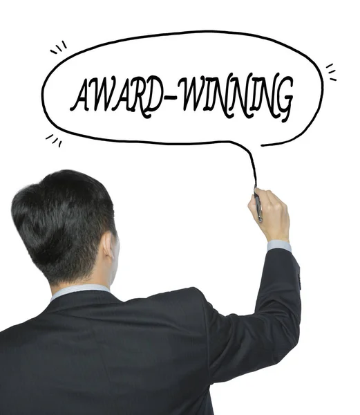 Award winning written by man — Stock Photo, Image