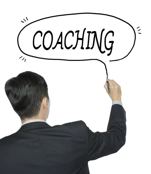 Coaching escrito por el hombre — Foto de Stock