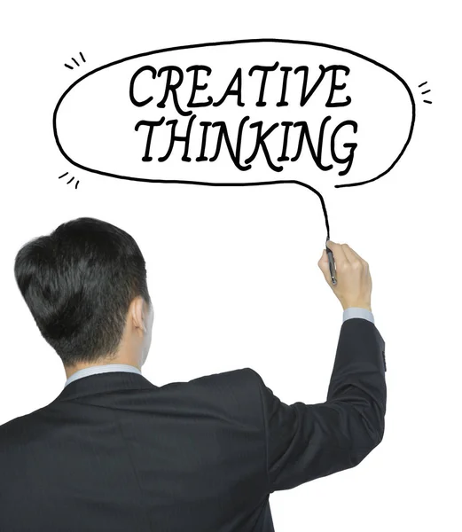 Creative thinking written by man — Stock Photo, Image