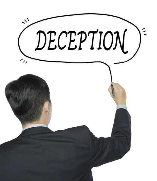 Deception written by man — Stock Photo, Image