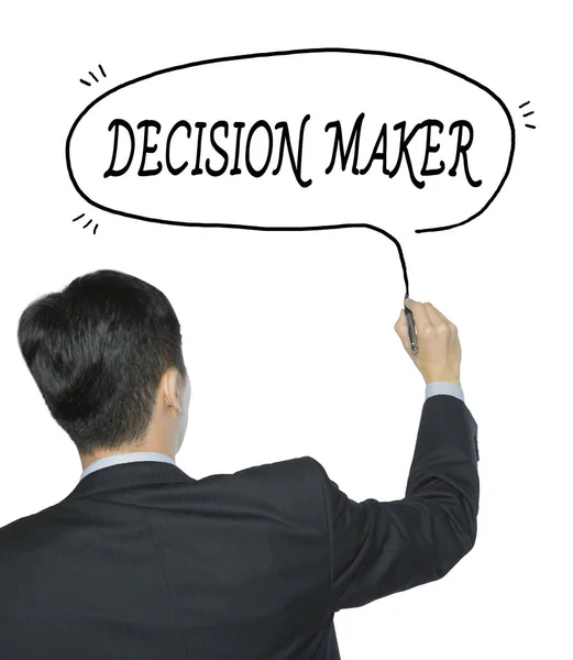 Decision maker written by man — Stock Photo, Image