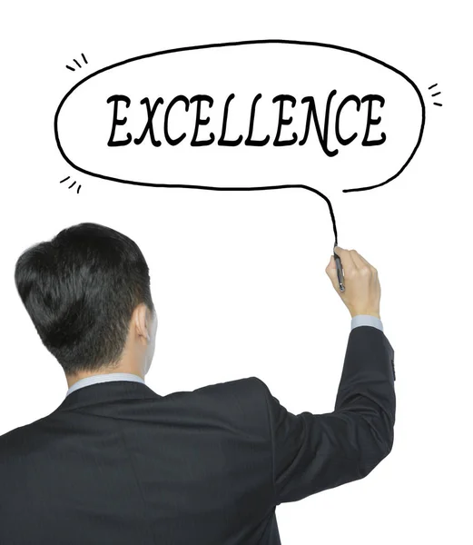 Excellence written by man — Stock Photo, Image