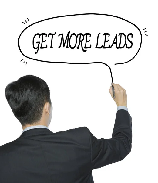 Get more leads written by man — Stock Photo, Image