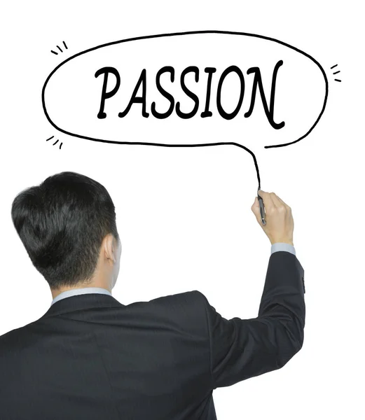 Passion written by man — Stock Photo, Image