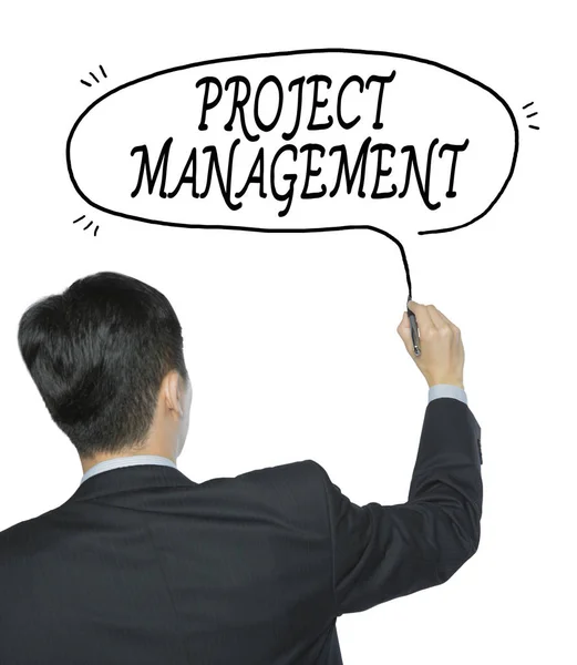 Project management written by man — Stock Photo, Image