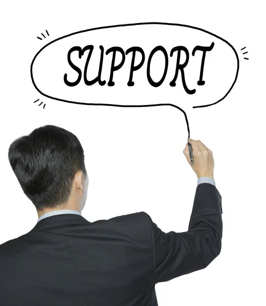 Support written by man — Stock Photo, Image