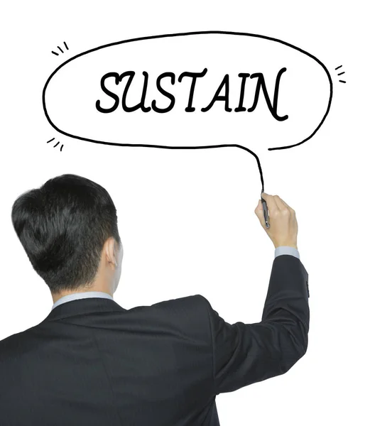 Sustain written by man — Stock Photo, Image