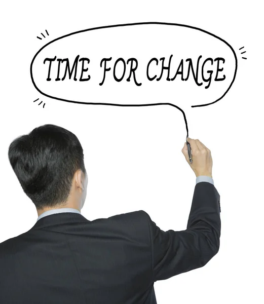 Tiempo para el cambio escrito por el hombre — Foto de Stock