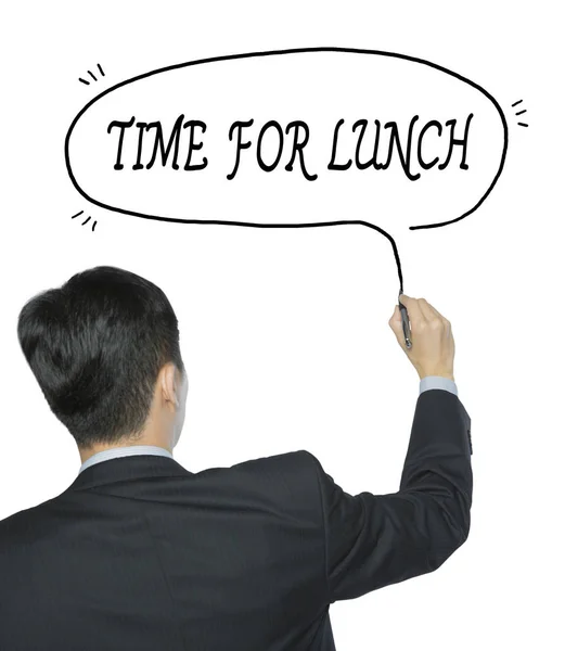 Time for lunch written by man — Stock Photo, Image