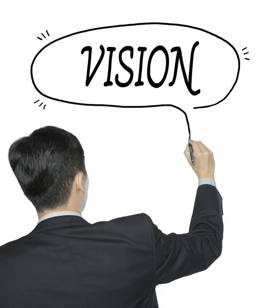 Vision written by man — Stock Photo, Image