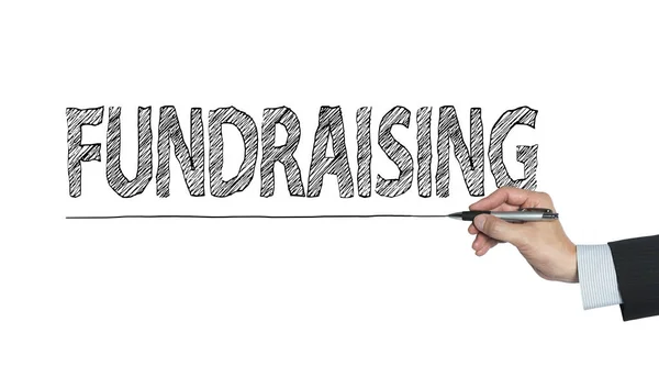 Fundraising written by hand — Stock Photo, Image