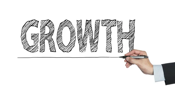 Growth written by hand — Stock Photo, Image