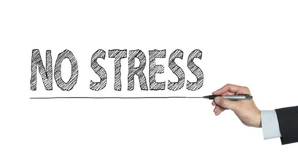 No stress written by hand — Stock Photo, Image