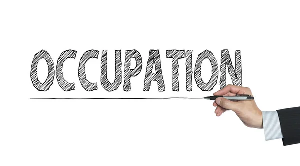 Occupation written by hand — Stock Photo, Image