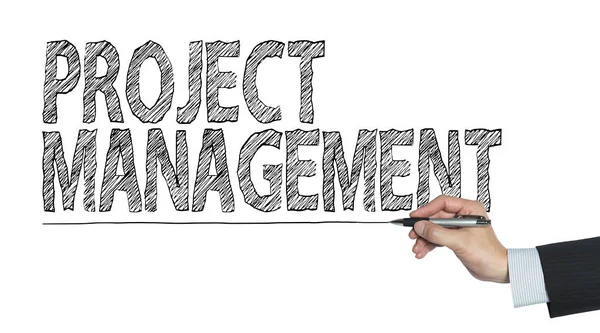 Projectmanagement met de hand geschreven — Stockfoto