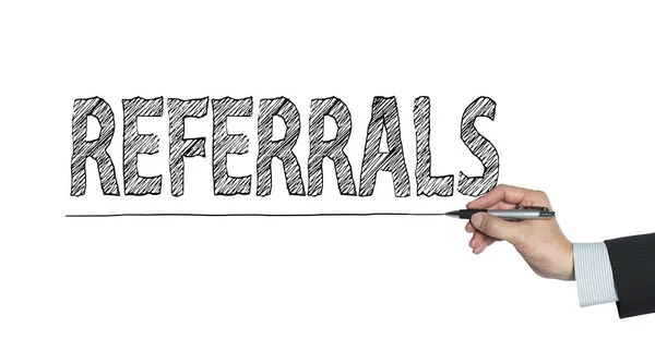 Referrals written by hand — Stock Photo, Image