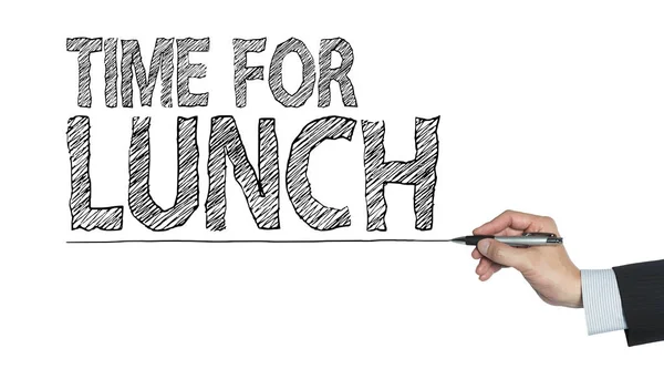 Time for lunch written by hand — Stock Photo, Image