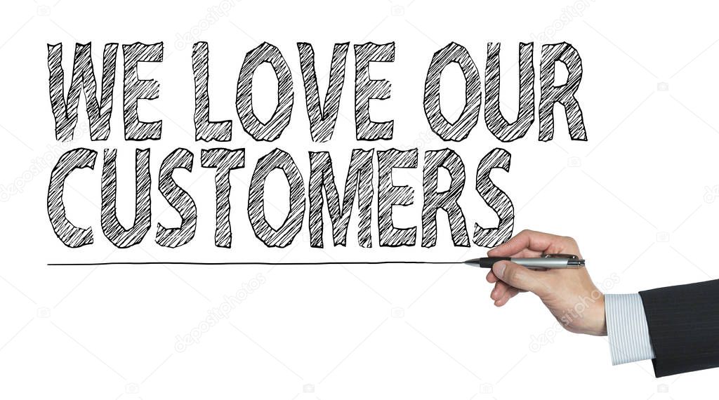 we love customers written by hand
