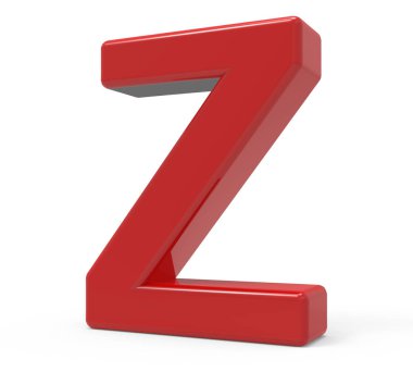 3D kırmızı harf z