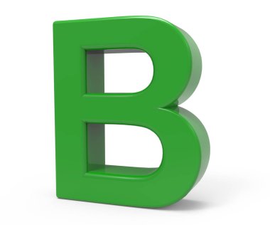 3D yeşil mektup b