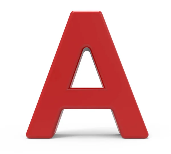 3d red letter A — Stock Photo, Image