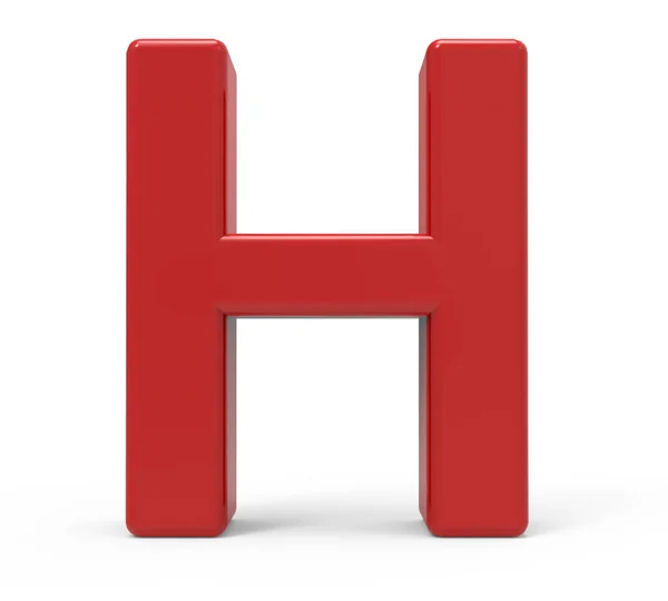 3D-rode letter h — Stockfoto