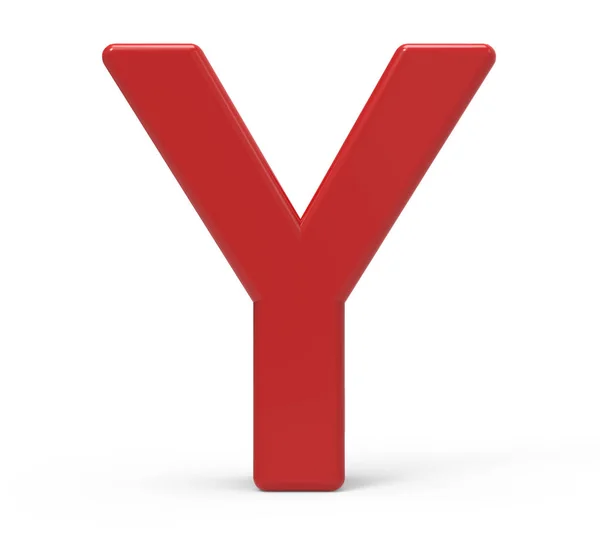 3d red letter Y — Stock Photo, Image