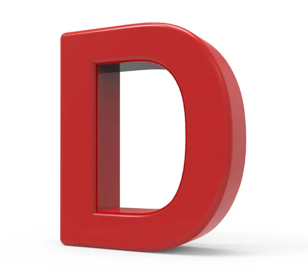 3D-rode letter d — Stockfoto