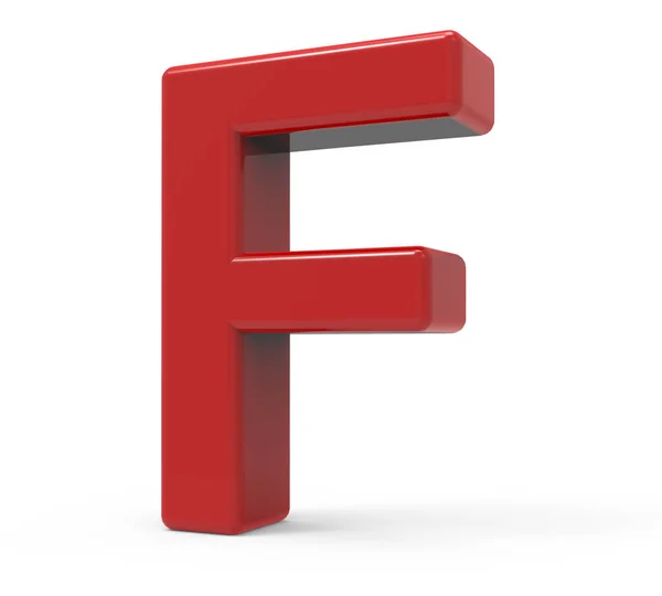 3d lettre rouge F — Photo