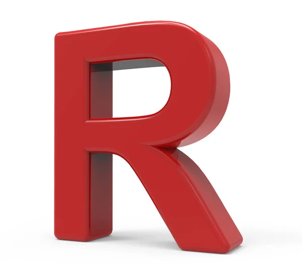 3d red letter R — Stock Photo, Image